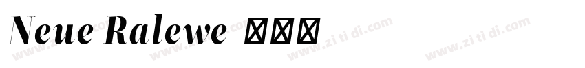 Neue Ralewe字体转换